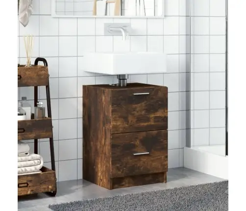 Izlietnes Skapītis, Ozolkoka, 40X37X59 Cm, Inženierijas Koks Vidaxl