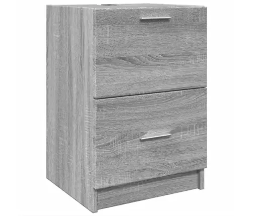 Izlietnes Skapītis, Pelēks, 40X37X59 Cm, Inženierijas Koks Vidaxl