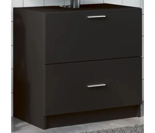 Izlietnes Skapītis, Melns, 59X37X59 Cm, Inženierijas Koks Vidaxl Izlietnes Skapītis, Melns, 59X37X59 Cm, Inženierijas Koks Vidaxl