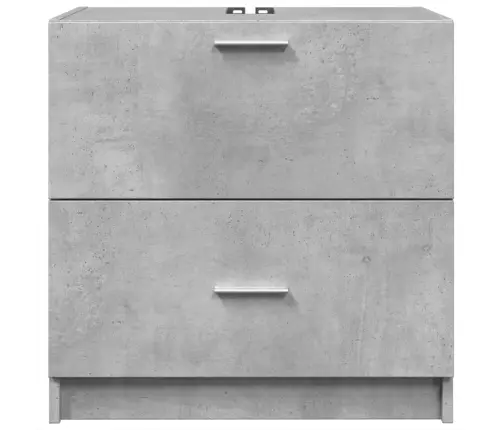 Izlietnes Skapītis, Betonpelēks, 59X37X59 Cm, Inženierijas Koks Vidaxl