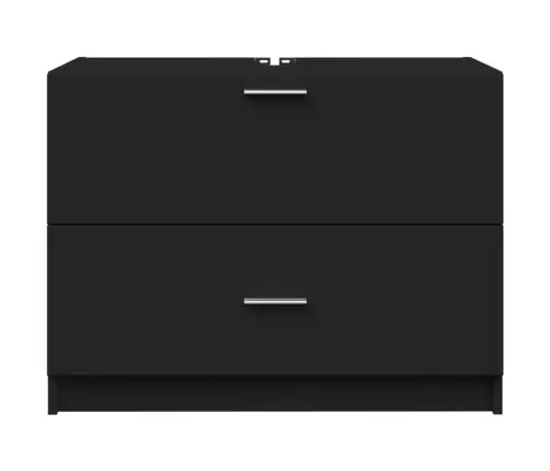 Izlietnes Skapītis, Melns, 78X37X59 Cm, Inženierijas Koks Vidaxl