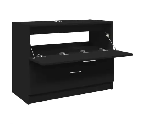 Izlietnes Skapītis, Melns, 78X37X59 Cm, Inženierijas Koks Vidaxl