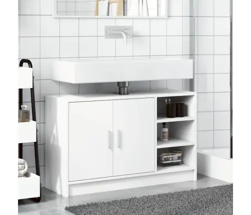 Spintelė Praustuvui, Balta, 90X29X55cm Apdirbta Mediena