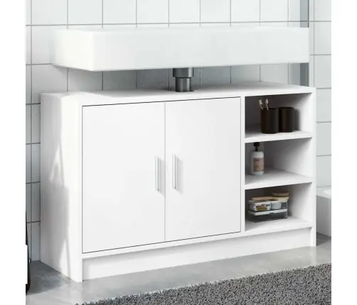 Spintelė Praustuvui, Balta, 90X29X55cm Apdirbta Mediena