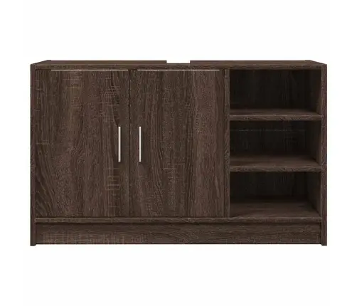 Izlietnes Skapītis, Brūna Ozola, 90X29X55 Cm, Inženierijas Koks Vidaxl