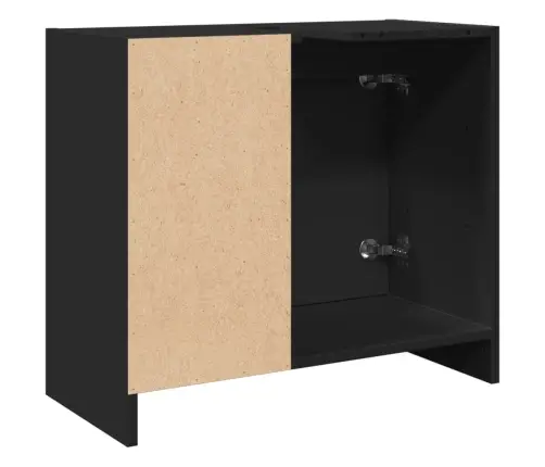 Izlietnes Skapītis, Melns, 63X29X55 Cm, Inženierijas Koks Vidaxl
