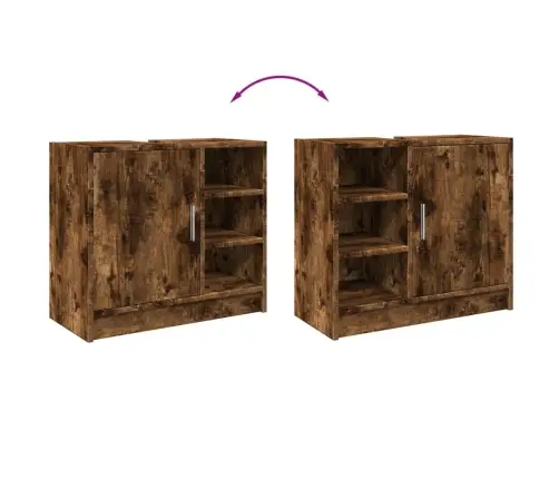 Izlietnes Skapītis, Ozolkoka, 63X29X55 Cm, Inženierijas Koks Vidaxl