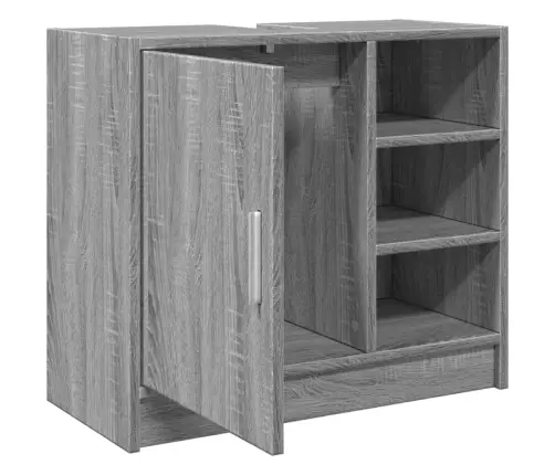 Izlietnes Skapītis, Pelēka Ozola, 63X29X55Cm, Inženierijas Koks Vidaxl