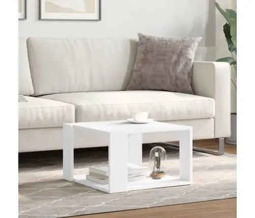 Kafijas Galdiņš, Balts, 51,5X51,5X30 Cm, Inženierijas Koks Vidaxl