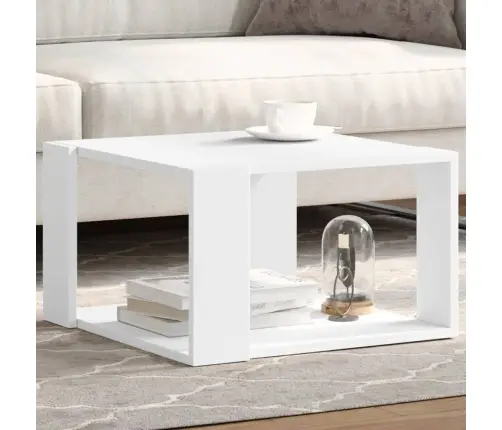 Kafijas Galdiņš, Balts, 51,5X51,5X30 Cm, Inženierijas Koks Vidaxl