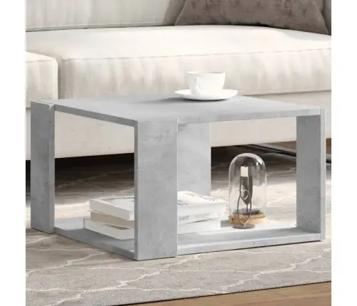 Kafijas Galdiņš, Betonpelēks, 51,5X51,5X30Cm, Inženierijas Koks Vidaxl