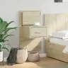 Sienas Naktsskapītis Ar Led Apgaismojumu, Ozola Krāsa Vidaxl