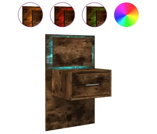 Sienas Naktsskapītis Ar Led Apgaismojumu, Ozola Krāsa Vidaxl