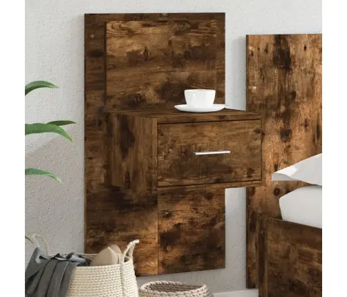 Sienas Naktsskapītis Ar Led Apgaismojumu, Ozola Krāsa Vidaxl