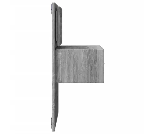 Sienas Naktsskapītis Ar Led Apgaismojumu, Pelēka Ozola Vidaxl