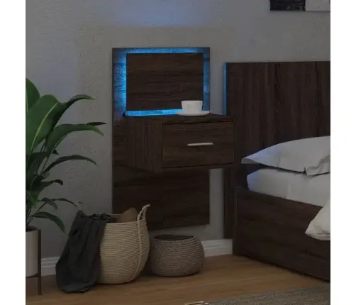 Seinale Kinnitatav Öökapp Led-Tuledega, Pruun Tamm