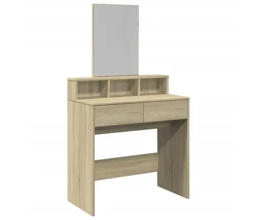 Peegliga Tualettlaud, Sonoma Tamm, 80X41X144,5 Cm