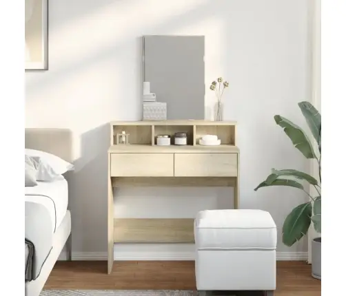 Peegliga Tualettlaud, Sonoma Tamm, 80X41X144,5 Cm