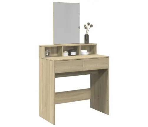 Peegliga Tualettlaud, Sonoma Tamm, 80X41X144,5 Cm