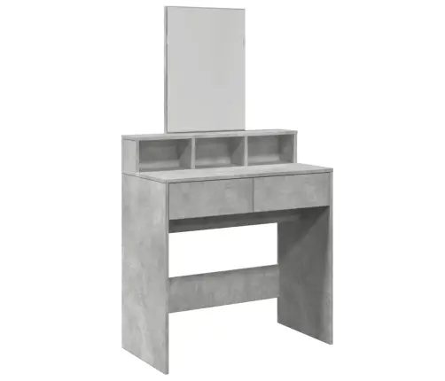 Peegliga Tualettlaud, Betoonhall, 80X41X144,5 Cm