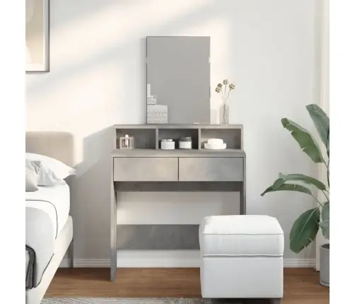 Peegliga Tualettlaud, Betoonhall, 80X41X144,5 Cm