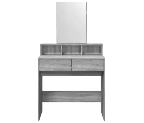 Kosmetinis Staliukas Su Veidrodžiu, Pilkas, 80X41X144,5Cm