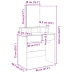 Peegliga Tualettlaud, Hall Sonoma Tamm, 80X41X144,5 Cm