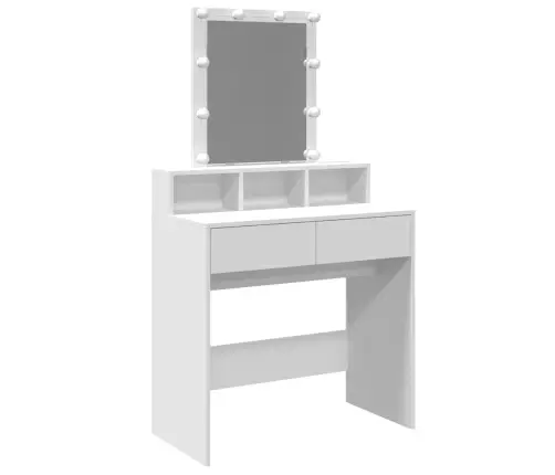 Spoguļgaldiņš Ar Led, 80X41X144,5 Cm, Balts Vidaxl
