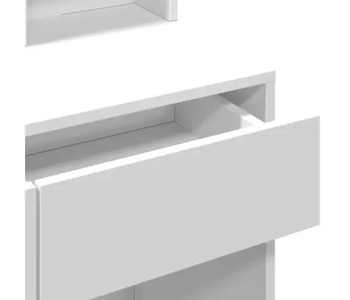 Spoguļgaldiņš Ar Led, 80X41X144,5 Cm, Balts Vidaxl