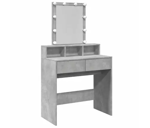 Kosmetinis Staliukas Su Led, Betono Pilkas, 80X41X144,5Cm
