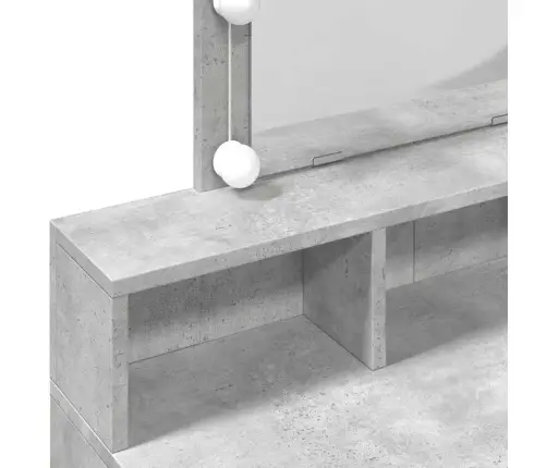 Kosmetinis Staliukas Su Led, Betono Pilkas, 80X41X144,5Cm