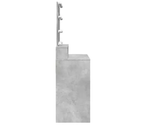Kosmetinis Staliukas Su Led, Betono Pilkas, 80X41X144,5Cm