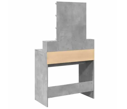 Kosmetinis Staliukas Su Led, Betono Pilkas, 80X41X144,5Cm