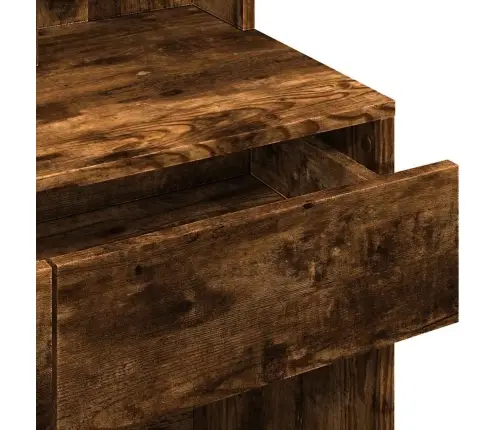 Spoguļgaldiņš Ar Led, Ozolkoka Krāsa, 80X41X144,5 Cm Vidaxl