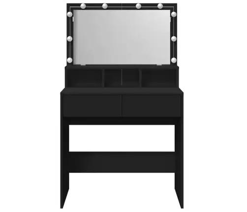 Spoguļgaldiņš Ar Led, 80X41X134,5 Cm, Melns Vidaxl