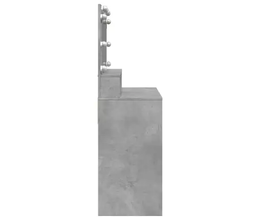 Kosmetinis Staliukas Su Led, Betono Pilkas, 80X41X134,5Cm