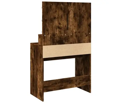 Spoguļgaldiņš Ar Led, Ozolkoka Krāsa, 80X41X134,5 Cm Vidaxl