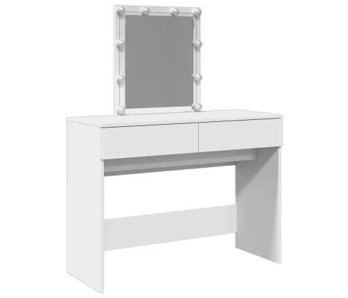 Spoguļgaldiņš Ar Led, 100X40X130 Cm, Balts Vidaxl