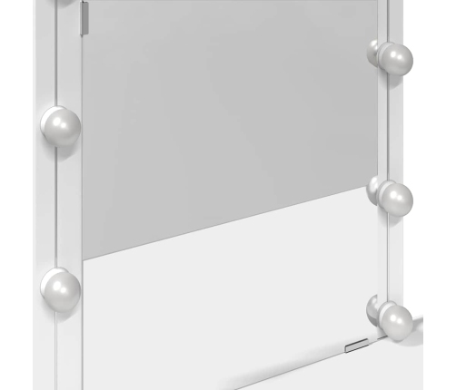 Spoguļgaldiņš Ar Led, 100X40X130 Cm, Balts Vidaxl