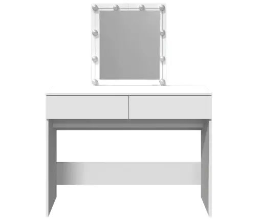 Spoguļgaldiņš Ar Led, 100X40X130 Cm, Balts Vidaxl