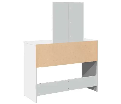 Spoguļgaldiņš Ar Led, 100X40X130 Cm, Balts Vidaxl