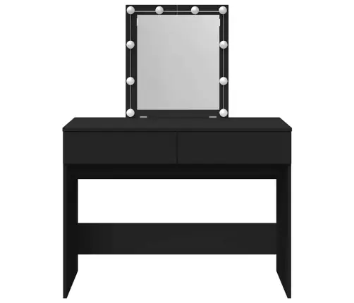 Kosmetinis Staliukas Su Led, Juodos Spalvos, 100X40X130Cm