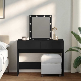 Kosmetinis Staliukas Su Led, Juodos Spalvos, 100X40X130Cm