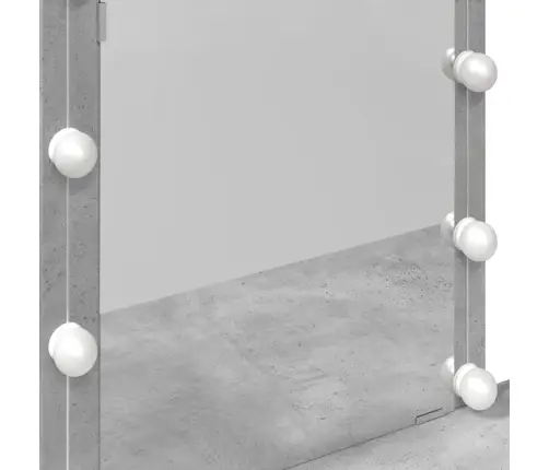 Spoguļgaldiņš Ar Led, Betona Pelēks, 100X40X130 Cm Vidaxl