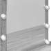 Spoguļgaldiņš Ar Led, Pelēka Ozolkoka Krāsa, 100X40X130 Cm Vidaxl
