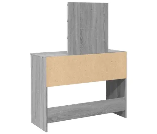 Kosmetinis Staliukas Su Led, Pilkas Ąžuolo, 100X40X130Cm