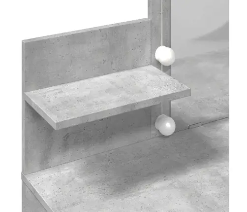 Spoguļgaldiņš Ar Led, Betona Pelēks, 100X40X130 Cm Vidaxl