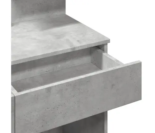 Spoguļgaldiņš Ar Led, Betona Pelēks, 100X40X130 Cm Vidaxl