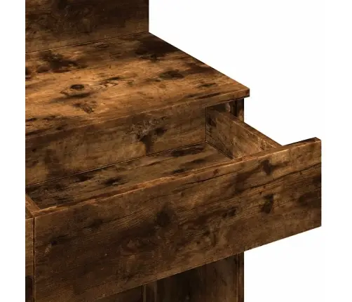 Kosmetinis Staliukas Su Led, Dūminio Ąžuolo, 100X40X130Cm