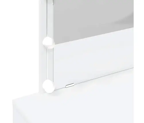 Spoguļgaldiņš Ar Led, 100X40X120 Cm, Balts Vidaxl